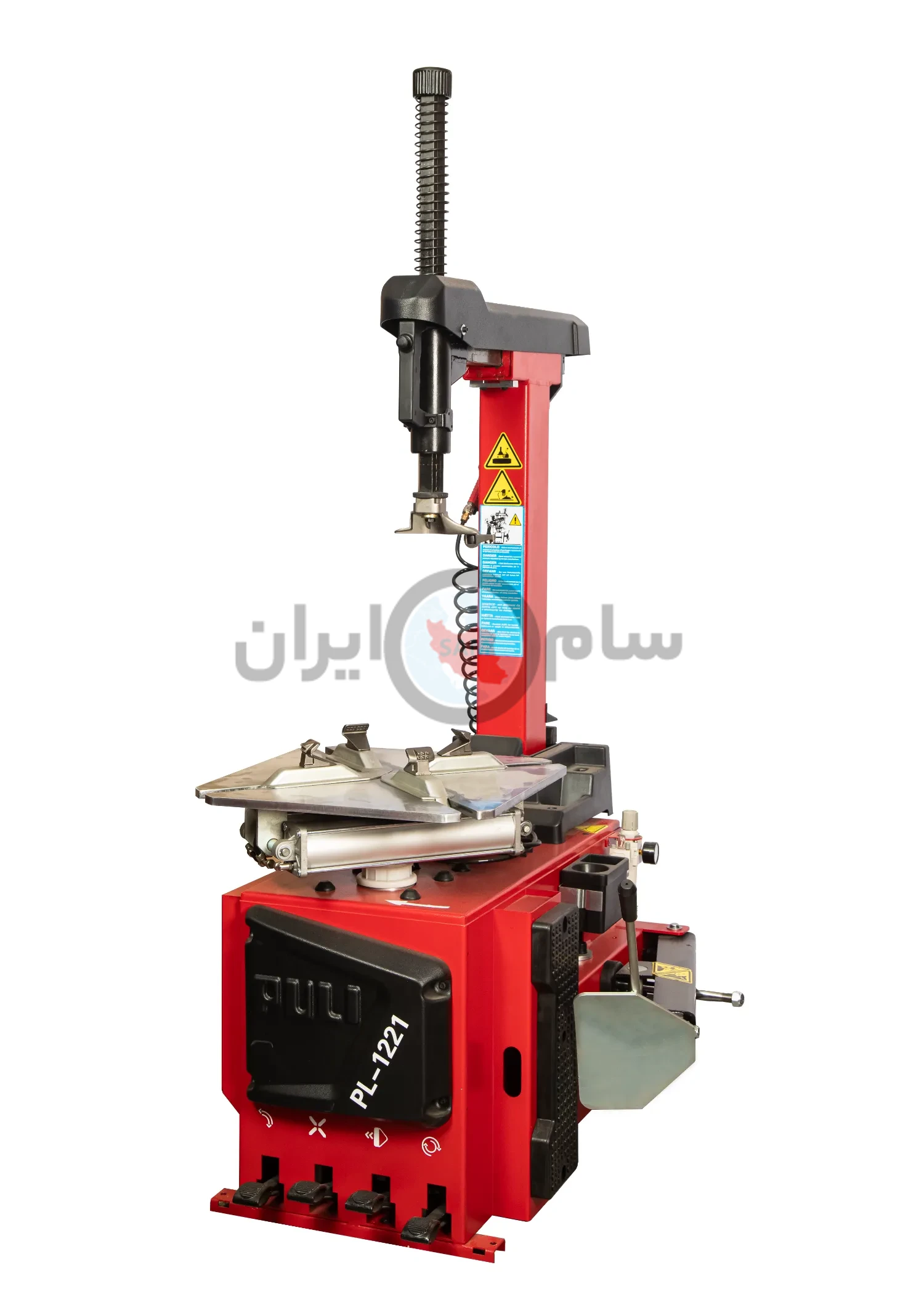 لاستیک درآر PL-1221 پولی | دستگاه باز و بست لاستیک کمرشکن حرفه‌ای